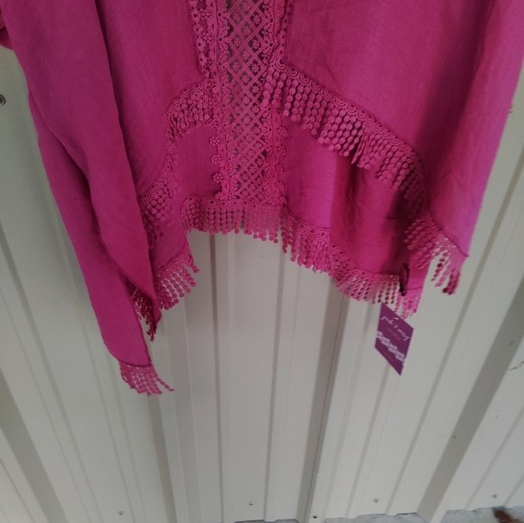 NEW Women's Purple Fuchsia Kimono One Size - Picture 3 of 12